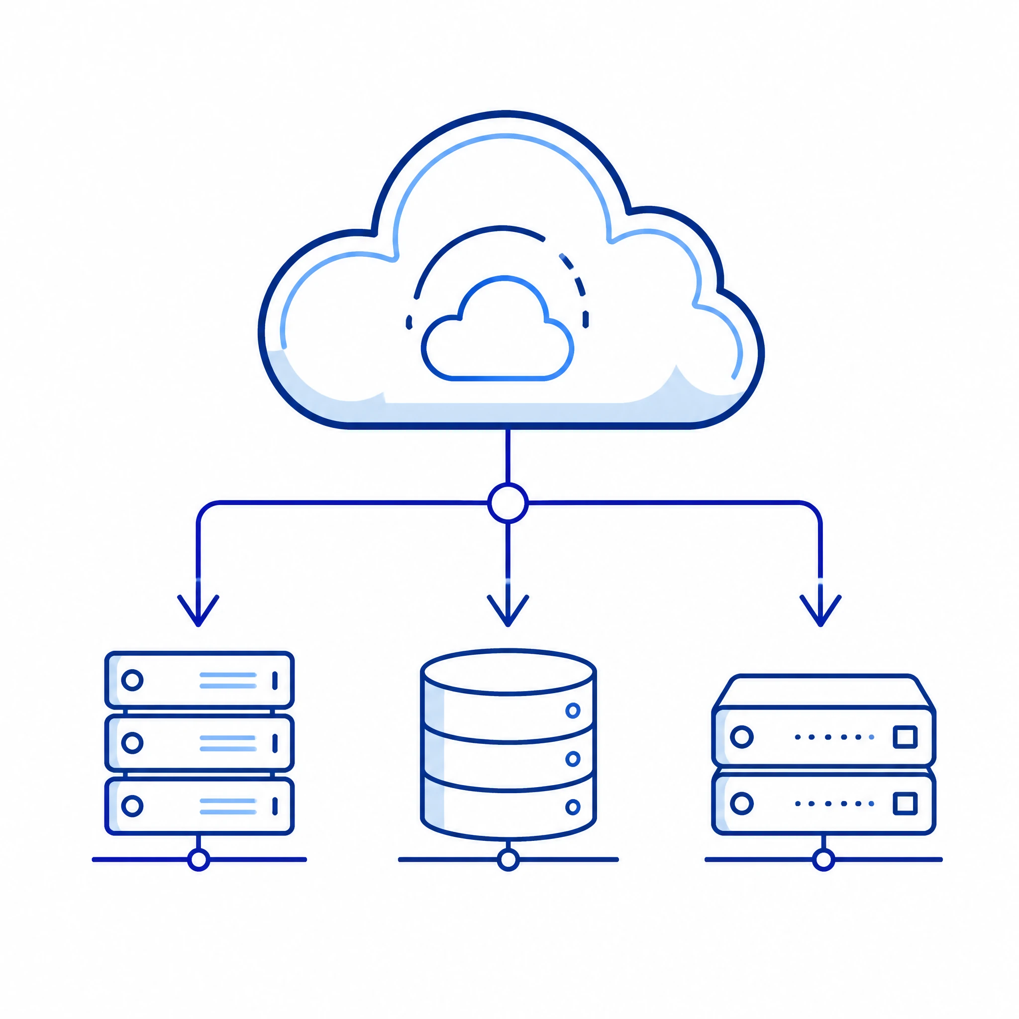 클라우드 서버 구성과 자원 사용량을 점검하는 화면